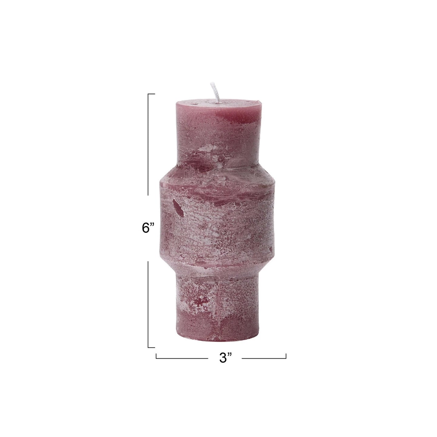 Unscented Totem Pillar Candle, Berry